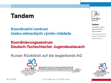 Tandem Startbild AG "Gemeinsam erinnern ..."